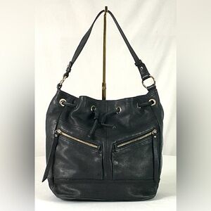 B Nakowsky-classic black leather shoulder bag